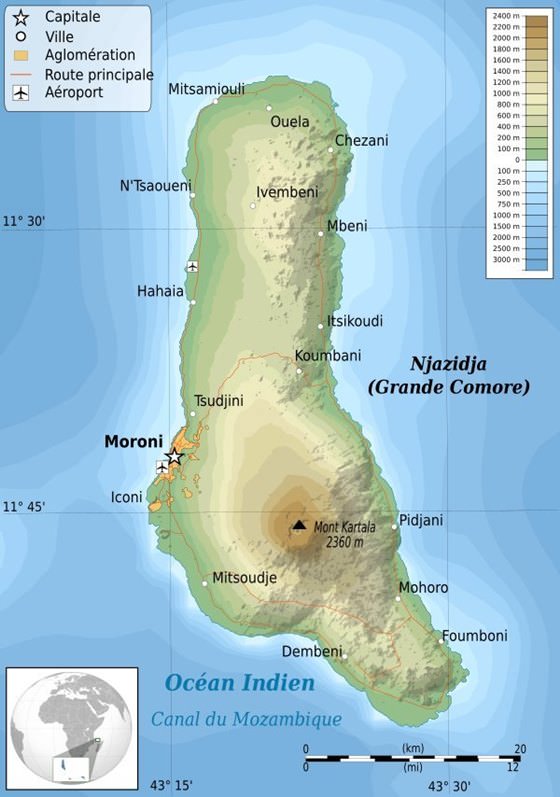 Детальная карта Гранд-Комор 1