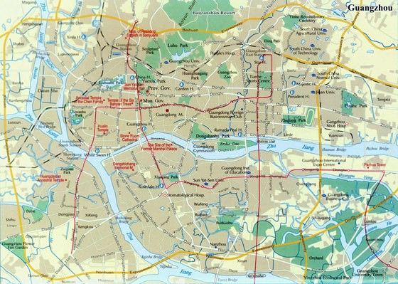 Detailed map of Guangzhou 2