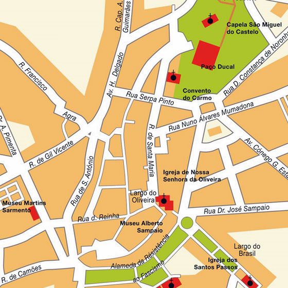 Mapa detallado de Guimarães 2