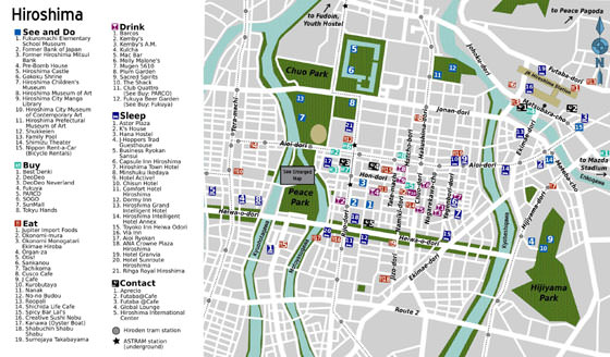 Detailed map of Hiroshima 2