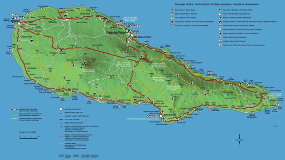 Mapa detallado de Isla del Pico 2