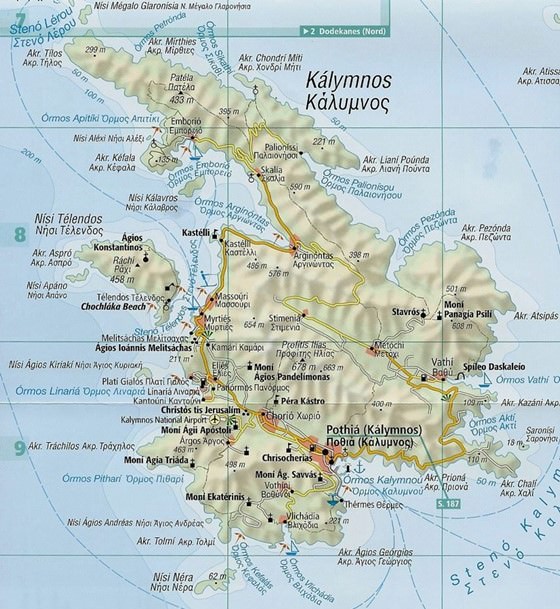 Große Karte von Kalymnos Insel 1