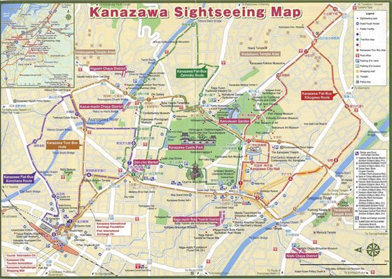 Detailed map of Kanazawa 2