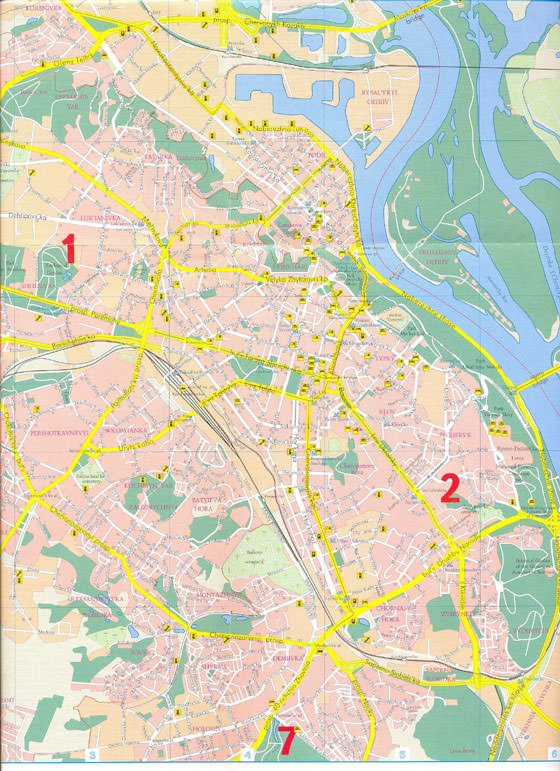 Gedetailleerde plattegrond van Kiev