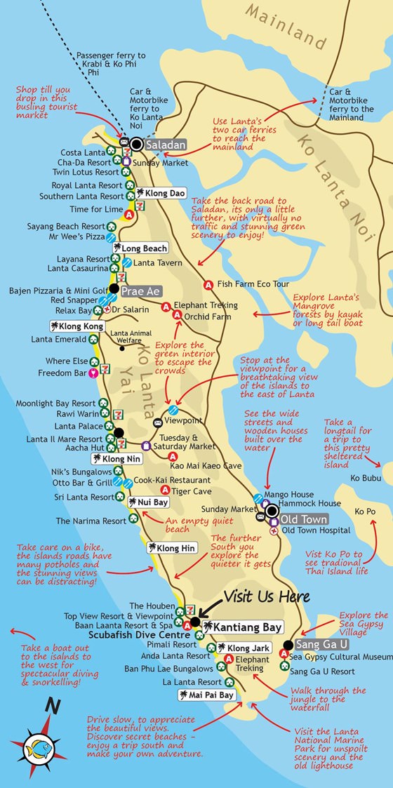 Gran mapa de Isla de Ko Lanta 1