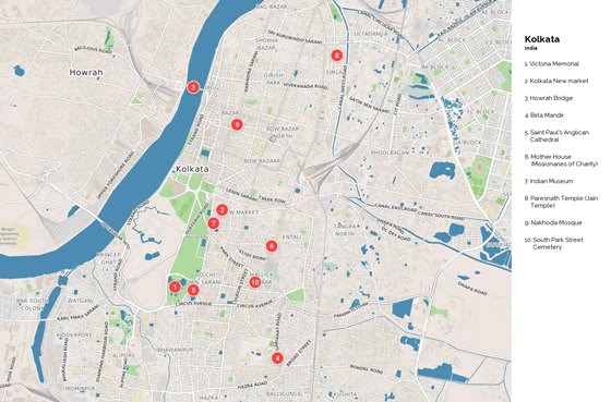 Large map of Kolkata 1