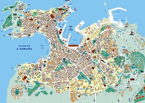 Gran mapa de La Coruña 1