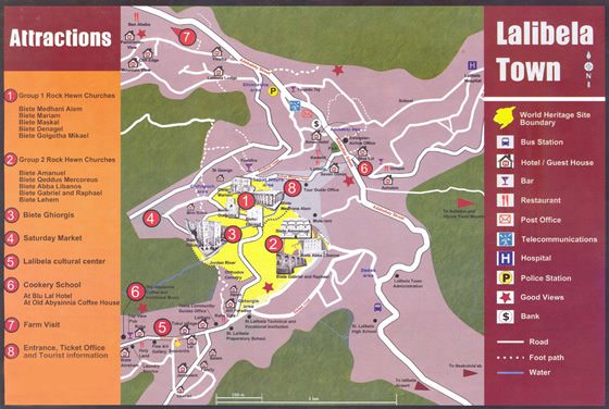 Детальная карта Лалибелы 1