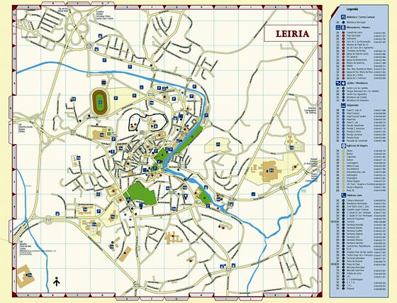 Gedetailleerde plattegrond van Leiria
