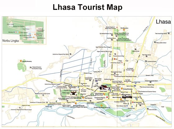 Large map of Lhasa 1
