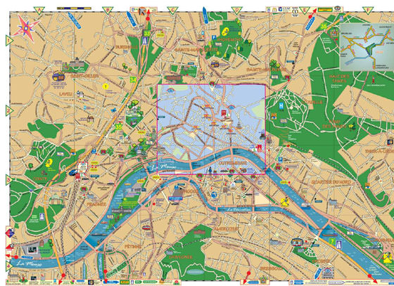 Gedetailleerde plattegrond van Luik