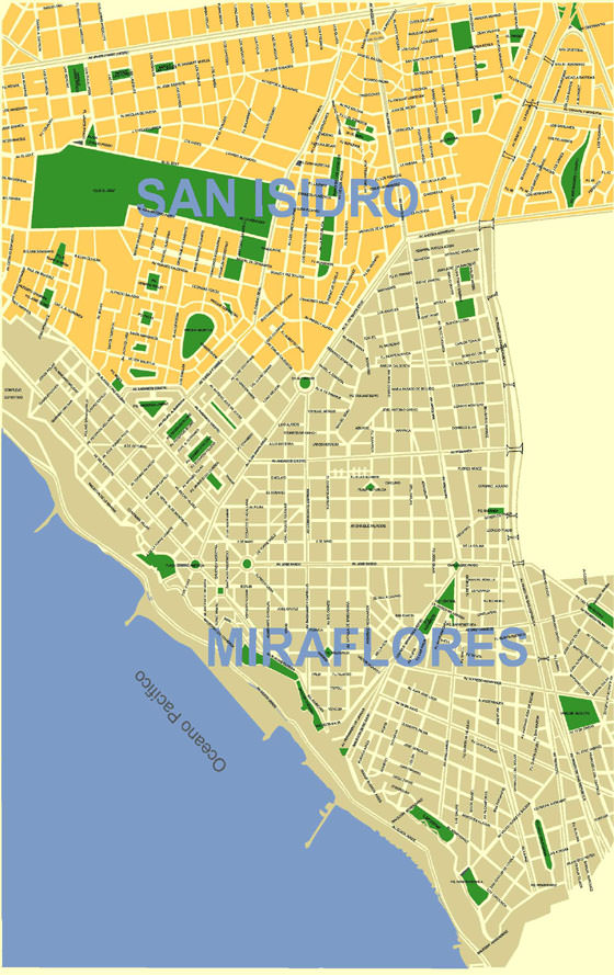 Hoge-resolutie kaart van Lima