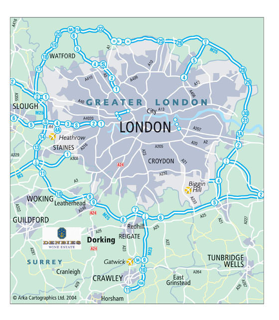 Gedetailleerde plattegrond van Londen