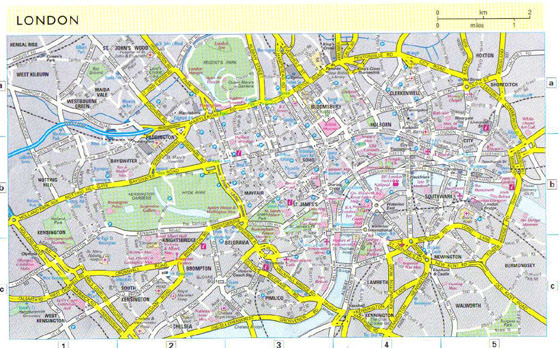 Hoge-resolutie kaart van Londen