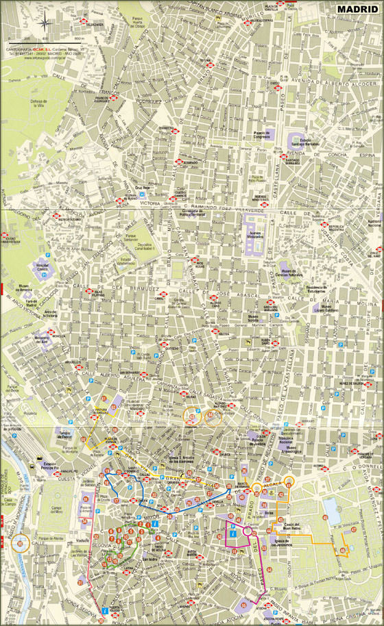 Детальная карта Мадрида 1