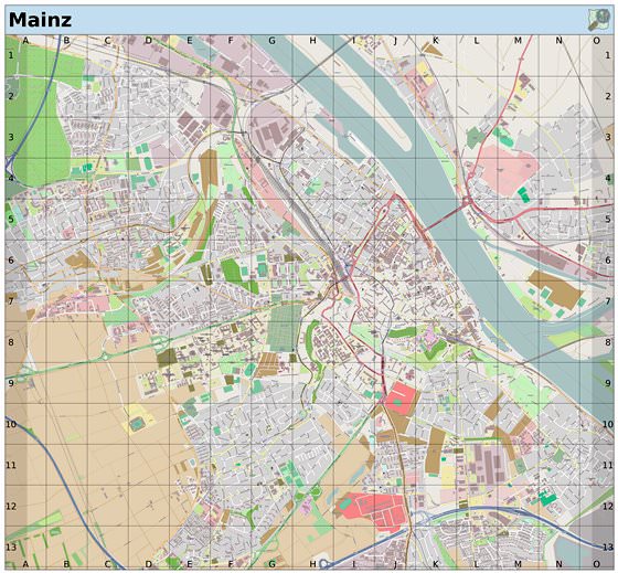 Große Karte von Mainz 1