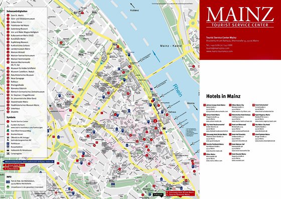 Hoge-resolutie kaart van Mainz