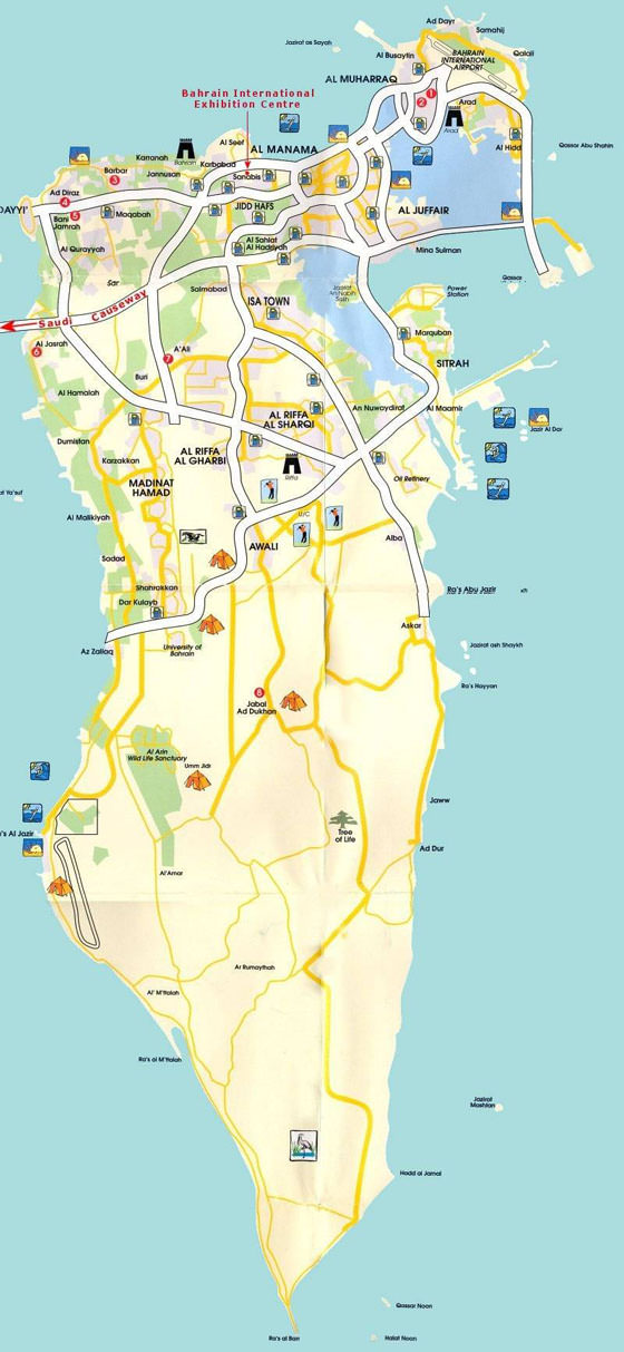 Große Karte von Manama 1