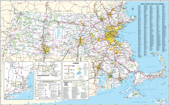 Große Karte von Massachusetts 1