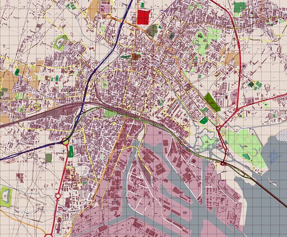 Gedetailleerde plattegrond van Mestre