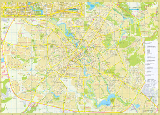 Gedetailleerde plattegrond van Minsk