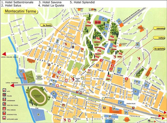 Detailed map of Montecatini Terme 2