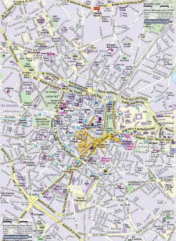 Large map of Montpellier 1