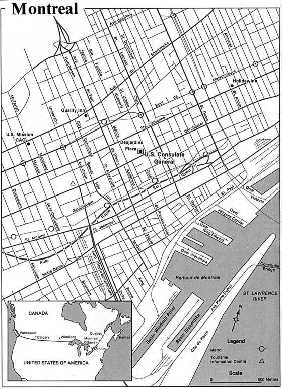 Detailed map of Montreal 2
