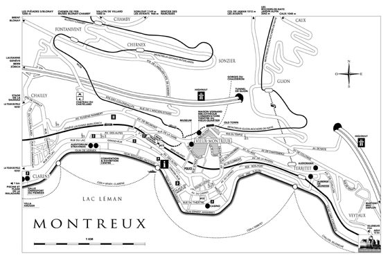 Große Karte von Montreux 1
