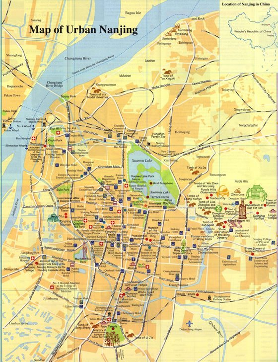 Детальная карта Нанкина 1
