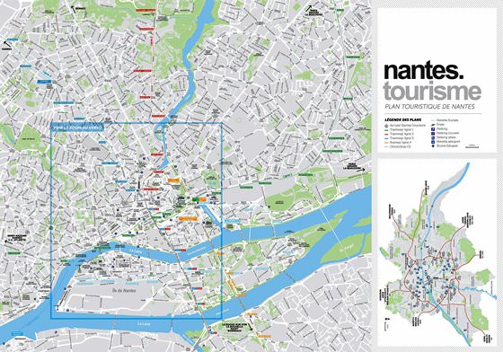Große Karte von Nantes 1