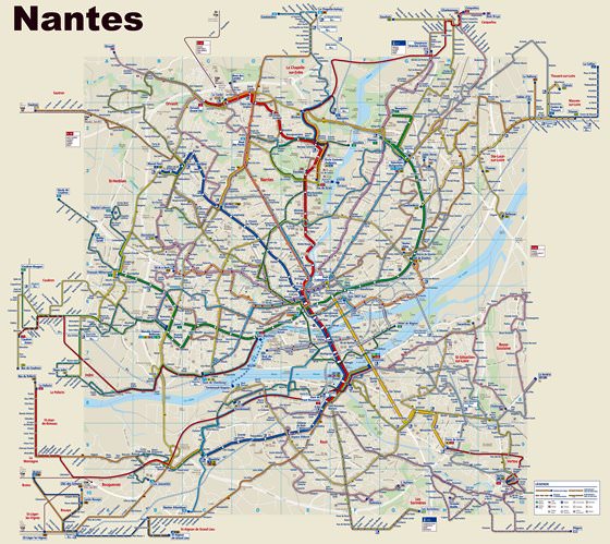 Detaillierte Karte von Nantes 2