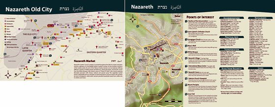 Gedetailleerde plattegrond van Nazareth