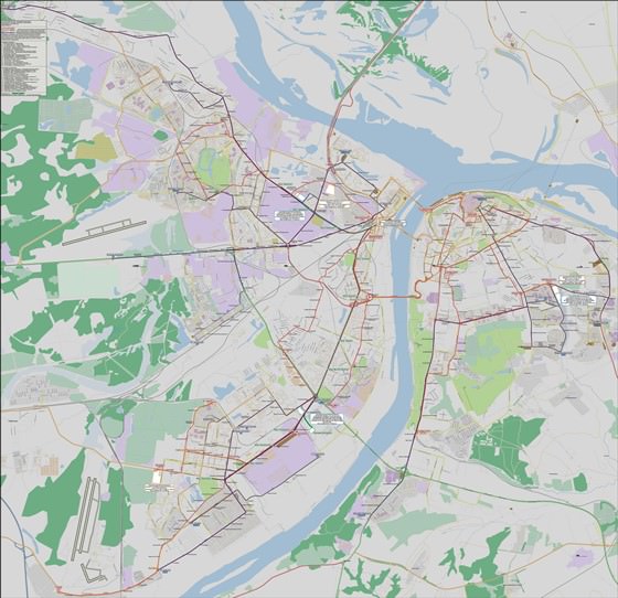Detailed map of Nizhniy Novgorod 2