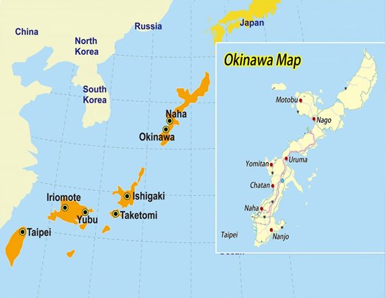 Детальная карта Окинавы 1