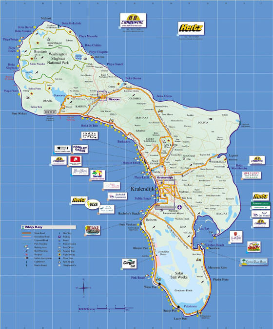 Детальная карта Бонэйра 1