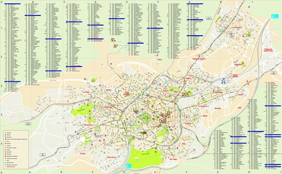 Gedetailleerde plattegrond van Oviedo