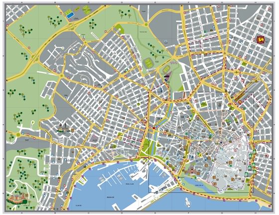 Detailed map of Palma de Mallorca 2