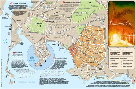 Detailed map of Panama City 2