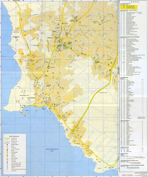 Große Karte von Paphos 1