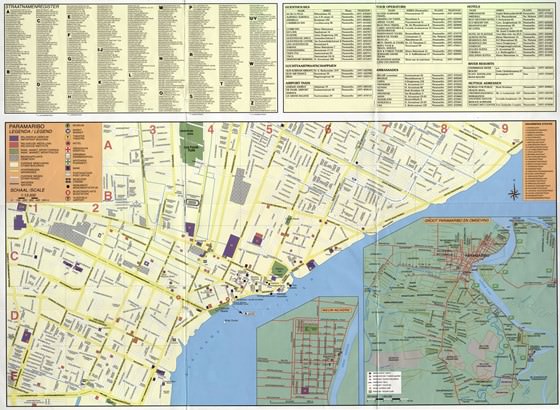 Large map of Paramaribo 1