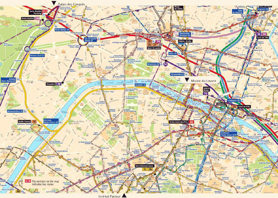 Detailed map of Paris 2