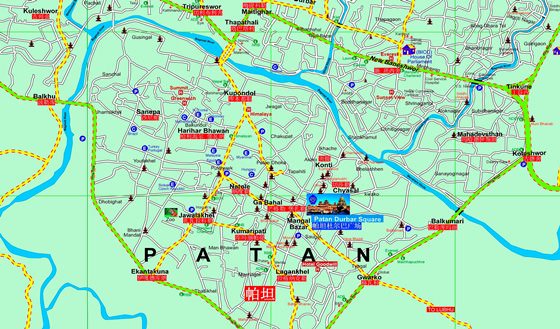 Detailed map of Patan 2