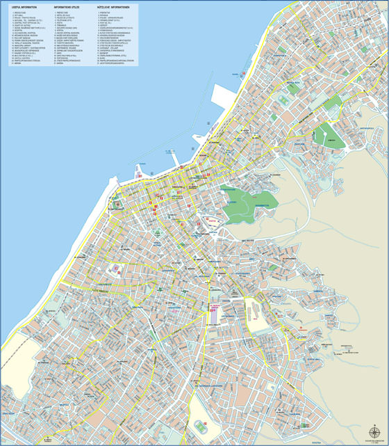 Gedetailleerde plattegrond van Patra
