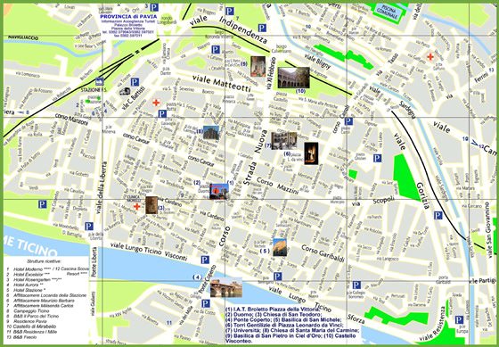 Large map of Pavia 1