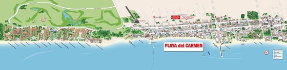 Gedetailleerde plattegrond van Playa del Carmen