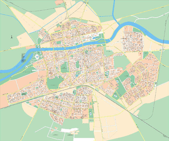 Large map of Plovdiv 1