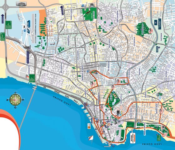 Подробная карта Порту-Алегри 2