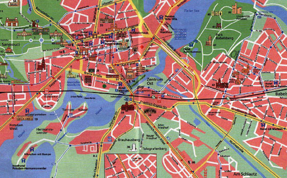 Detaillierte Karte von Potsdam 2