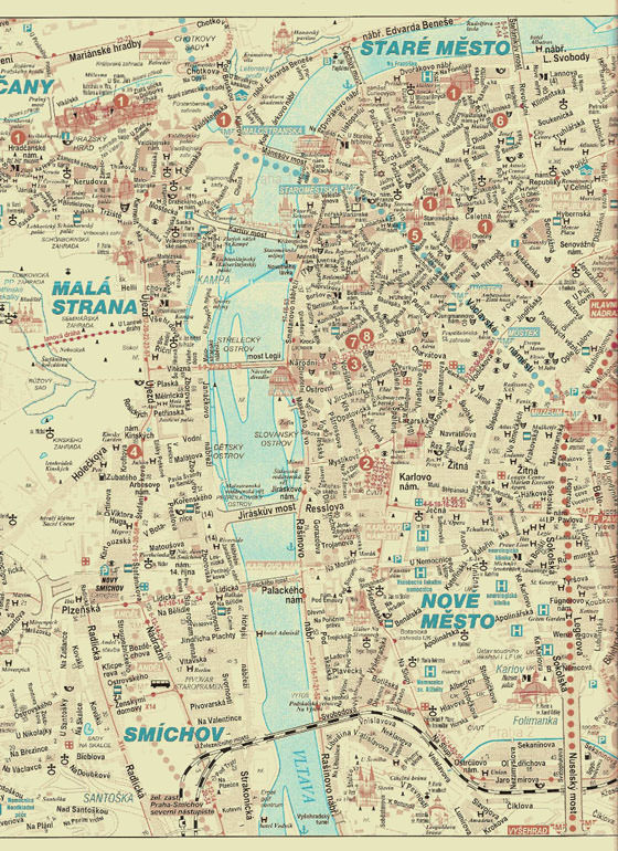 Große Karte von Prag 1